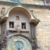Czech Republic - Prague - On the hour the 12 Apostles appear 2 at a time above the Astronomical Clock on the Old Town Hall
