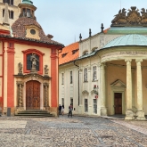 Czech Republic - Prague Palace - Jirska Lane (leading to Golden Lane of Old Houses) between St George Basilica and Rosenberg Palace