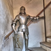 Czech Republic - Prague Castle - medieval armoury museum in Golden Lane houses