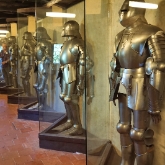 Czech Republic - Prague Castle - medieval armoury museum in Golden Lane houses