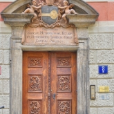 Door on St Vitus Cathedral, Prague Castle, Czech Republic