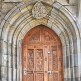 Door on St Vitus Cathedral, Prague Castle, Czech Republic