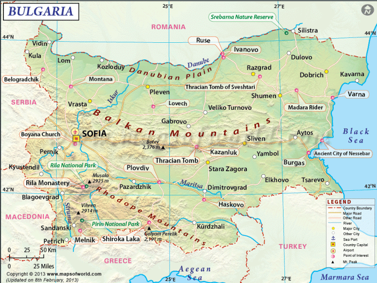 Bulgaria map