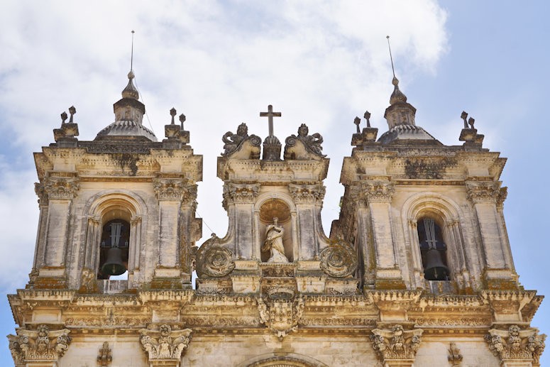 The towers of the Alcobaça Monastery are 18th century Baroque