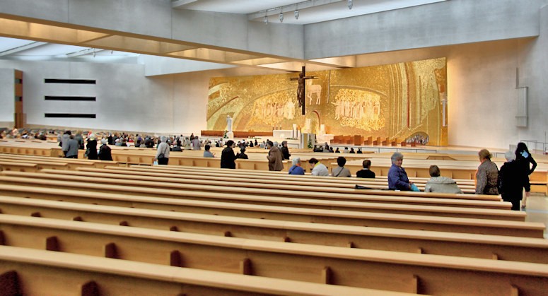 Inside the Basilica of the Holy Trinity