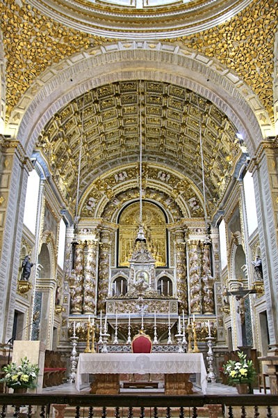 Inside the Church of Nazaré
