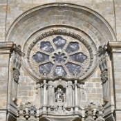 The Porto Cathedral overlooks the old town of Porto called the Bairro da Sé or 
