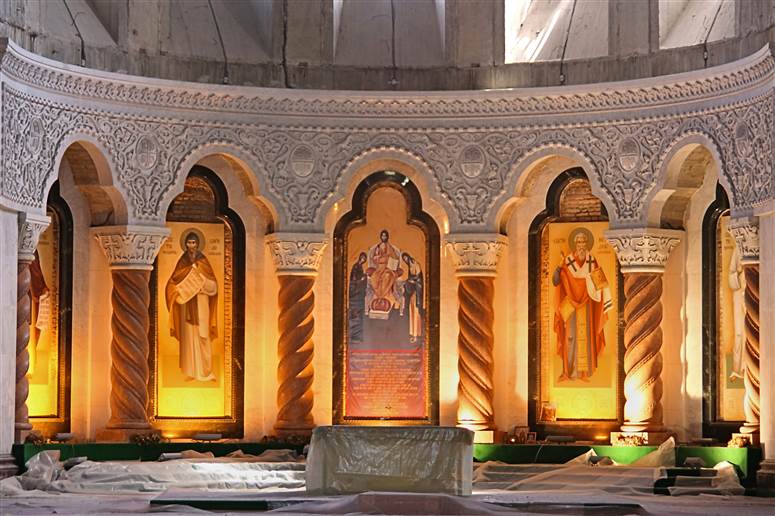 Inside St Sava Church, Belgrade, Serbia
