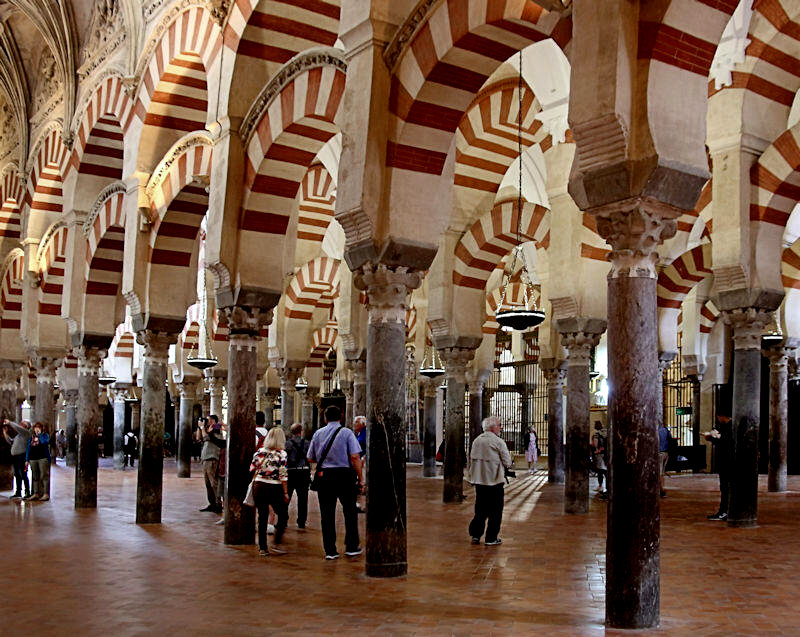 Inside the retained Moorish part of the Great Mosque