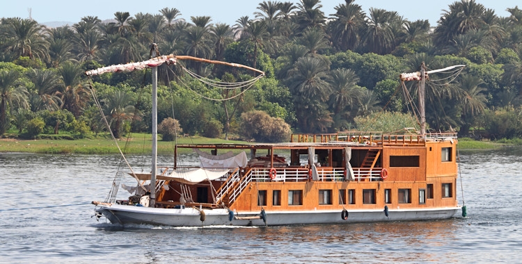 Along the Nile - large Felucca, Egypt