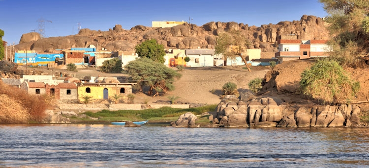 Along the Nile - Nubian Village at Aswan, Egypt