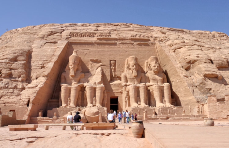 The temple of Ramesses II at Abu Simbel, Egypt