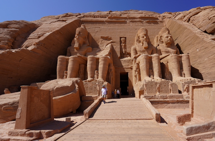 The temple of Ramesses II at Abu Simbel, Egypt